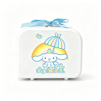 White Rainbow Puppy Mini Suitcase - 14 Inch