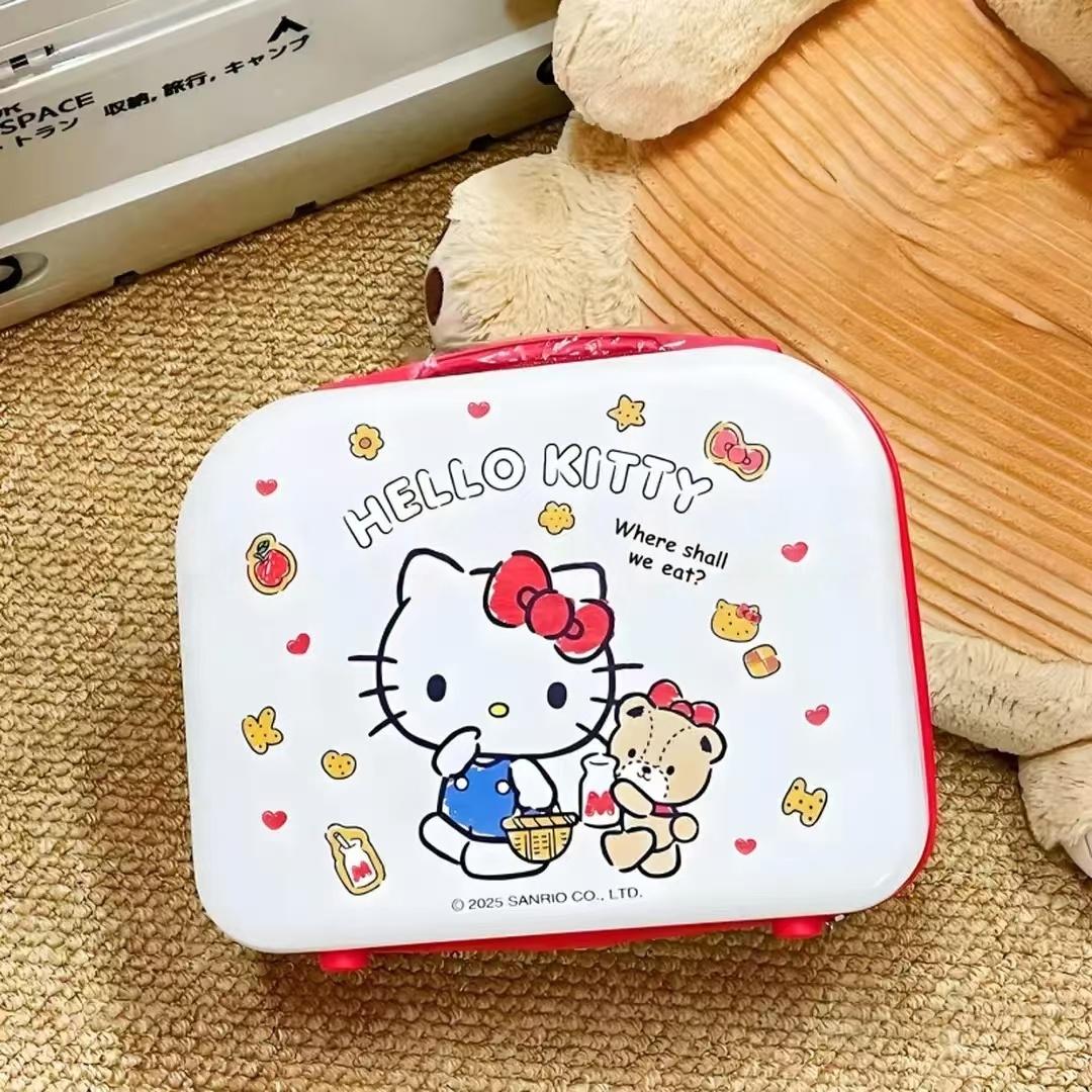 White [Basket] Hello Kitty Bear Storage Box, 14-inch