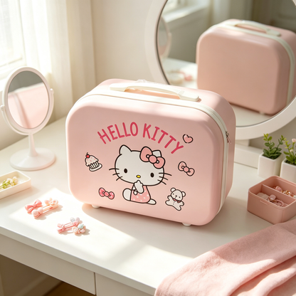 Pink [Food] Hello Kitty Bear Storage Box, 14-inch