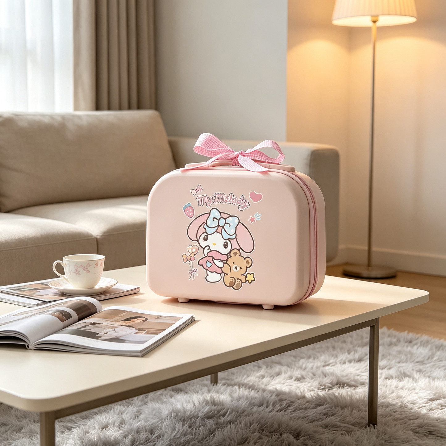 Cinnamoroll Champagne Pink Heart Mini Suitcase - 14 Inch